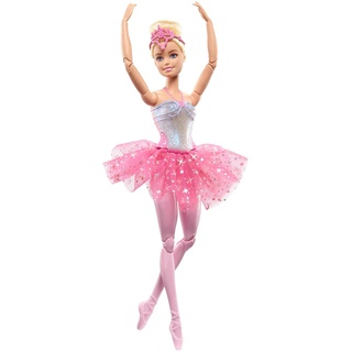 Anziehpuppe BARBIE "Dreamtopia, Zauberlicht Ballerina (blond), Puppe mit Leucht-Kleid" Puppen bunt Kinder Anziehpuppen