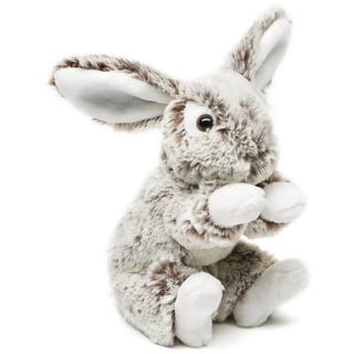 Uni-Toys Kuscheltier Hase m. Schlappohren, superweich - hell-/dunkelbraun - 15 cm - Plüsch, zu 100 % recyceltes Füllmaterial braun