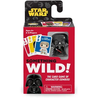 Funko Something Wild Familienkarte – Star Wars Darth Vader (inkl. Mini-Pop!) Ideal für Kinder ab 6 Jahren – Spaß für die ganze Familie Brettspiel 58687