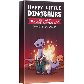 Asmodee - TeeTurtle - Happy Little Dinosaurs: Katastrophische Rencards - Gesellschaftsspiele - Kartenspiele - Spiele für Erwachsene und Kinder ab 8 Jahren - 2 bis 4 Spieler - Französische Version