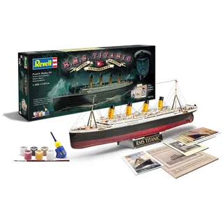 Revell Geschenkset 100 Jahre Titanic, Passagierschiff-Modell, Montagesatz, 1:400