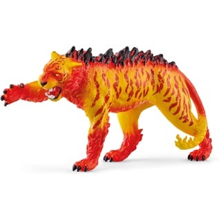 schleich ELDRADOR CREATURES 70148 Lavatiger - Realistische Mythische Fantasy Monster Actionfigur, Gefährlicher Tiger mit Wildem Fell, Eldrador Figuren ab 7 Jahren