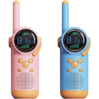 Bifurcation Spielzeug-Polizei Megaphon Walkie-Talkie mit Taschenlampe und tragbarem Trageband (rosa + blau), (2-tlg)