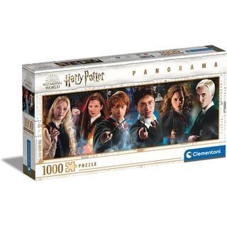 Clementoni 39639 Panorama Harry Potter – Puzzle 1000 Teile ab 9 Jahren, Erwachsenenpuzzle mit Panoramabild, Geschicklichkeitsspiel für die ganze Familie, ideal als Wandbild