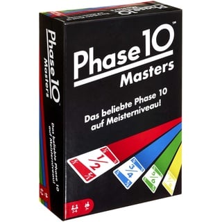 Mattel Games Phase 10 Masters Kartenspiel, Geeignet für 2 - 6 Spieler, Spielzeit ca. 60 - 90 Minuten, ab 7 Jahren, Deutsche Version, FPW34