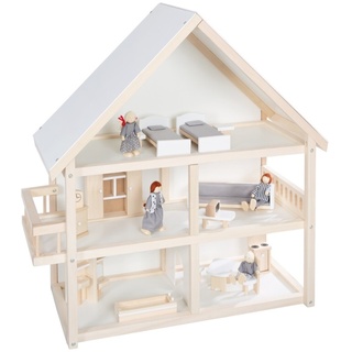 Puppenhaus Holz (Farbe: weiß)
