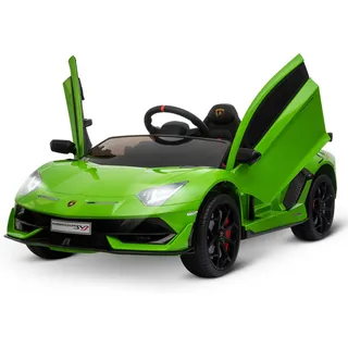 HOMCOM Lamborghini Elektroauto für Kinder, Kinderfahrzeug, Kinderauto, für 3-8 Jahre, mit Fernsteuerung, 2 x 550 Motoren, MP3/USB Licht   Aosom