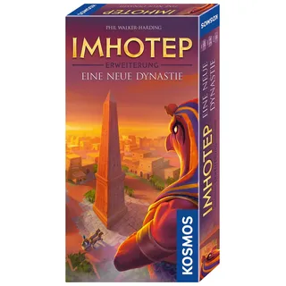 Kosmos 694067 - Imhotep - Eine Neue Dynastie, Erweiterung des Grundspiels, Strategiespiel mit viel Interaktion und Spieltiefe, Brettspiel für 2 bis 4 Spieler Yellow