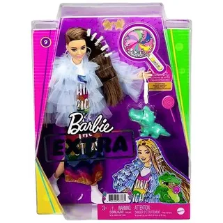 Mattel Mattel GYJ78 Barbie Extra Puppe im Regenbogenkleid GYJ78