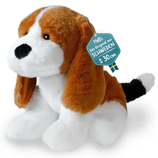 Mollis Kuscheltier - Kuschelhund - 30 cm - Plüschtier-Hund - Kinder-Kuscheltier - weiches Stofftier für Kinder und Babys (Beagle)