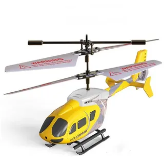 Masbekte RC-Helikopter Hubschrauber, 2.5-Kanal, RTF, mit LED-Licht, Gelb, für Jungen, Erwachsene