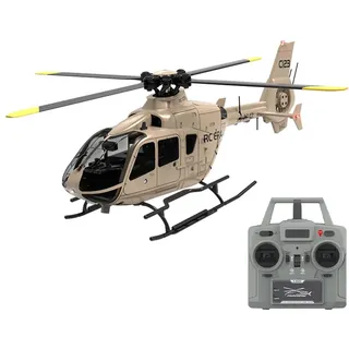 GOUX 1:36 C123 EC135 RC-Hubschrauber für Erwachsene, 2.4G 6CH einmotoriges gyroskopisches Flugmodell, Geschenk für Erwachsene und Jugendliche (RTF-Version/Champagne Gold)