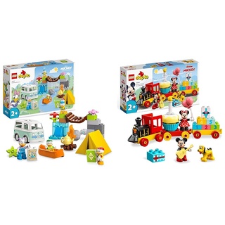 LEGO 10997 DUPLO Disney Mickey and Friends Camping-Abenteuer Set & 10941 DUPLO Disney Mickys und Minnies Geburtstagszug