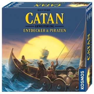 Kosmos Spiel, CATAN Erweiterung Entdecker & Piraten, zu CATAN Das Spiel Strategiespiel Brettspiel ab 10 Jahre bunt