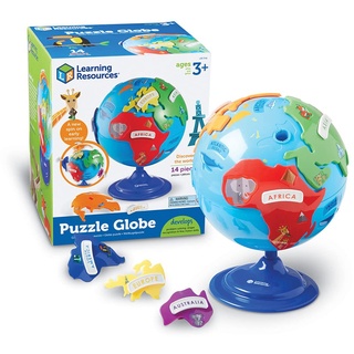 Learning Resources Puzzle-Globus, globus kinder, puzzle weltkarte, kinderglobus ab 6, puzzle weltkarte kinder, Geschenke für Kinder ab 6 7 8 9 Jahren, Jungen und Mädchen