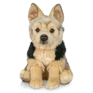 Uni-Toys - Deutscher Schäferhund, sitzend - 27 cm (Höhe) - Plüsch-Hund - Plüschtier, Kuscheltier