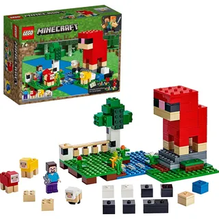 LEGO 21153 Minecraft Die Schaffarm, Bauset mit Steve und Schaffiguren - Bunt