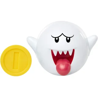 Jakks Pacific Nintendo Super Mario - Boo mit Münze - 10 cm Figur - Wave 23