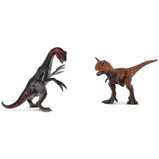 SCHLEICH 15003 Dinosaurs Spielfigur - Therizinosaurus, Spielzeug ab 4 Jahren & 14586 Dinosaurs Spielfigur - Carnotaurus, Spielzeug ab 4 Jahren, Bunt