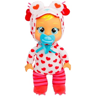 Cry Babies Tiny Cuddles Monster Momo, Plüsch-Baby-Puppe, Tiny Cuddles mit personalisiertem Pyjama eines Monsters, das echte Tränen weint, Kinder ab 18+ Monaten