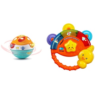 Vtech Baby 3-in-1 Magischer Musikball, von 9-36 Monaten & Baby Musikspaß Tamburin – Elektronisches Spielzeug mit Musik und Geräuscheffekten – Für Kinder von 9-36 Monaten