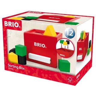 BRIO® Steckspielzeug Brio Kleinkindwelt Holz Sortierbox Rote Sortierbox 7 Teile 30148