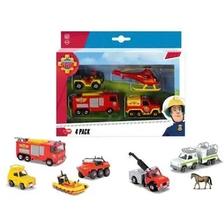 DICKIE TOYS 203099630 Feuerwehrmann Sam 4 Pack, 3-sort.