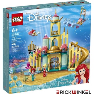 LEGO® Konstruktionsspielsteine LEGO® DisneyTM 43207 Arielles Unterwasserschloss, (498 St)