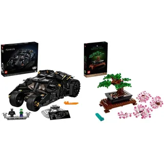 LEGO 76240 DC Batman Batmobile Tumbler Modellauto & 10281 Icons Bonsai Baum, Kunstpflanzen-Set zum Basteln für Erwachsene, Zimmerdeko, Geschenkidee, Botanik-Kollektion, Home Deko