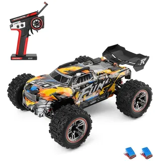 Wltoys 184008-B Ferngesteuertes Auto, 2,4 GHz, 1/18 All-Terrain-Ferngesteuerter LKW, 60 km/h Hochgeschwindigkeits-Offroad-Auto mit buerstenlosem Mo... - Gelb