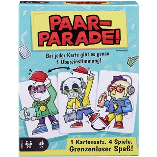 Mattel Games GTH20 - Paar-Parade Kartenspiel, Gesellschaftsspiel, Familienspiel ab 7 Jahren