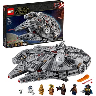 LEGO 75257 Star Wars Millennium Falcon Raumschiff Bauset mit Finn, Chewbacca, Lando Calrissian, Boolio, C-3PO, R2-D2 und D-O, Der Aufstieg Skywalkers Kollektion