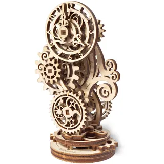 Ugears Steampunk Clock 3D Wooden Puzzle - Mechanische Holzuhr - Modellbausätze für Erwachsene zu Weihnachten und Silvester - Wunderschöne Heimdekoration