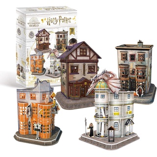Revell 3D Puzzle 00304 I Harry Potter Diagon Alley Set I 275 Teile I 4 Stunden Bauspaß für Kinder und Erwachsene I ab 8 Jahren I Die Schauplätze von Harry-Potter selber zusammen bauen