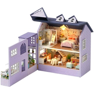 Neue Holz Miniatur Gebäude Kit Häuser Mit Möbel Licht Molan Mini Casa Gi Handgemachte Haus A9a6 Spielzeug für Mädchen