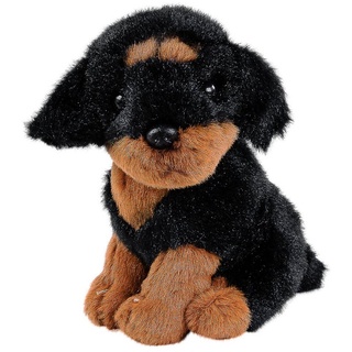 Teddys Rothenburg Kuscheltier Hund klein Rottweiler 12 cm (Plüschhund Stoffhund Rotti)