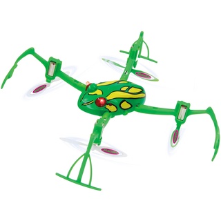 JAMARA 422005 - Loony Frog 3D Drone Kompass Flyback Turbo 2,4G - 3D fähig (Rückenflug) mit Anpassung der Steuerbefehle, 360° Flip, 4 Kraftvolle, Hochleistungsmotoren, bis zu 40 Km/h schnell