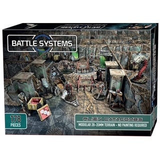 Battle Systems BSTSFC006 Terrain Sets - Alien-Catacombs - 28 mm Miniaturen - Brettspiel - Modular 3D Sci Fi