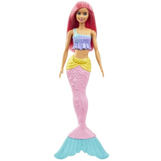 Barbie GGC09 - Dreamtopia Meerjungfrau-Puppe mit pinken Haaren, Spielzeug Geschenk für Kinder im Alter von 3 bis 7 Jahren