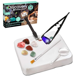 Discovery kit de gemas Mindblown Ausgrabungsset, Pädagogisches Spielzeug, Graben Block, Edelstein-Set für Kinder, bunt