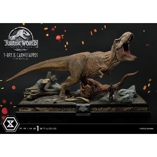 Prime 1 Studio Jurassic World: Fallen Kingdom Figur 1/15 T-Rex & Carnotaurus, 90 cm