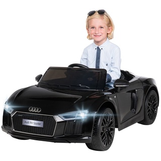 Actionbikes Motors Elektro-Kinderauto Elektroauto Spielzeugauto Audi R8, Belastbarkeit 30 kg, (2-tlg), 30 kg - m. Fernbedienung - 2x 12 V Motoren - Bremsautomatik schwarz