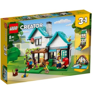 LEGO® Spielbausteine Creator 31139 - Gemütliches Haus, (808 St), Spielset, mit Familienhaus, Haus am Kanal und Haus am See bunt