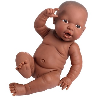 Bayer Babypuppe Newborn Baby Black Girl (1-tlg) braun