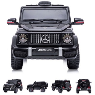 Chipolino Elektro-Kinderauto Kinderelektroauto SUV Mercedes, Belastbarkeit 59 kg, G63 AMG Zweisitzer Radio, Fernbedienung schwarz