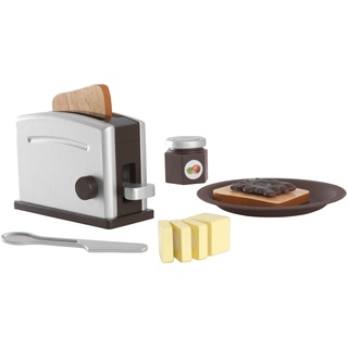 KidKraft 63373 Spielset Spielzeug-Set mit Toaster, Espressofarben