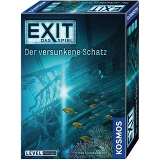 KOSMOS 694050 EXIT - Das Spiel - Der versunkene Schatz, Level: Einsteiger, Escape Room Spiel, EXIT Game für 1 bis 4 Spieler ab 10 Jahre, EIN einmaliges Gesellschaftsspiel