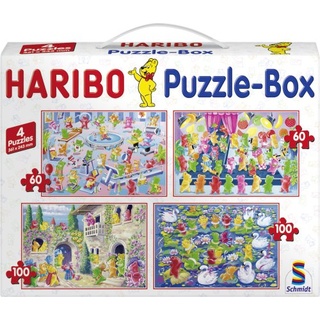 Schmidt Spiele 55240 - Haribo, 2x60 und 2x100 Teile Puzzlekoffer