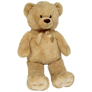 Wagner·stofftiere wagner 9048 giant xxl teddybär 100 cm hellbraun plüschbär kuschelbär teddybär in beige