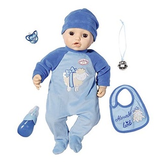 Baby Annabell Baby Alexander, weiche Puppe mit 8 Funktionen, 43 cm groß, 706305 Zapf Creation